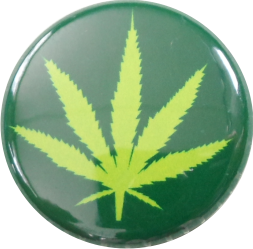 Cannabis leaf badge